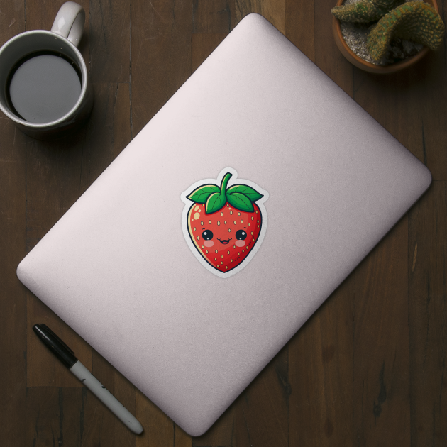 Cute Kawaii Strawberry Fruit Grower Farm by Foxxy Merch